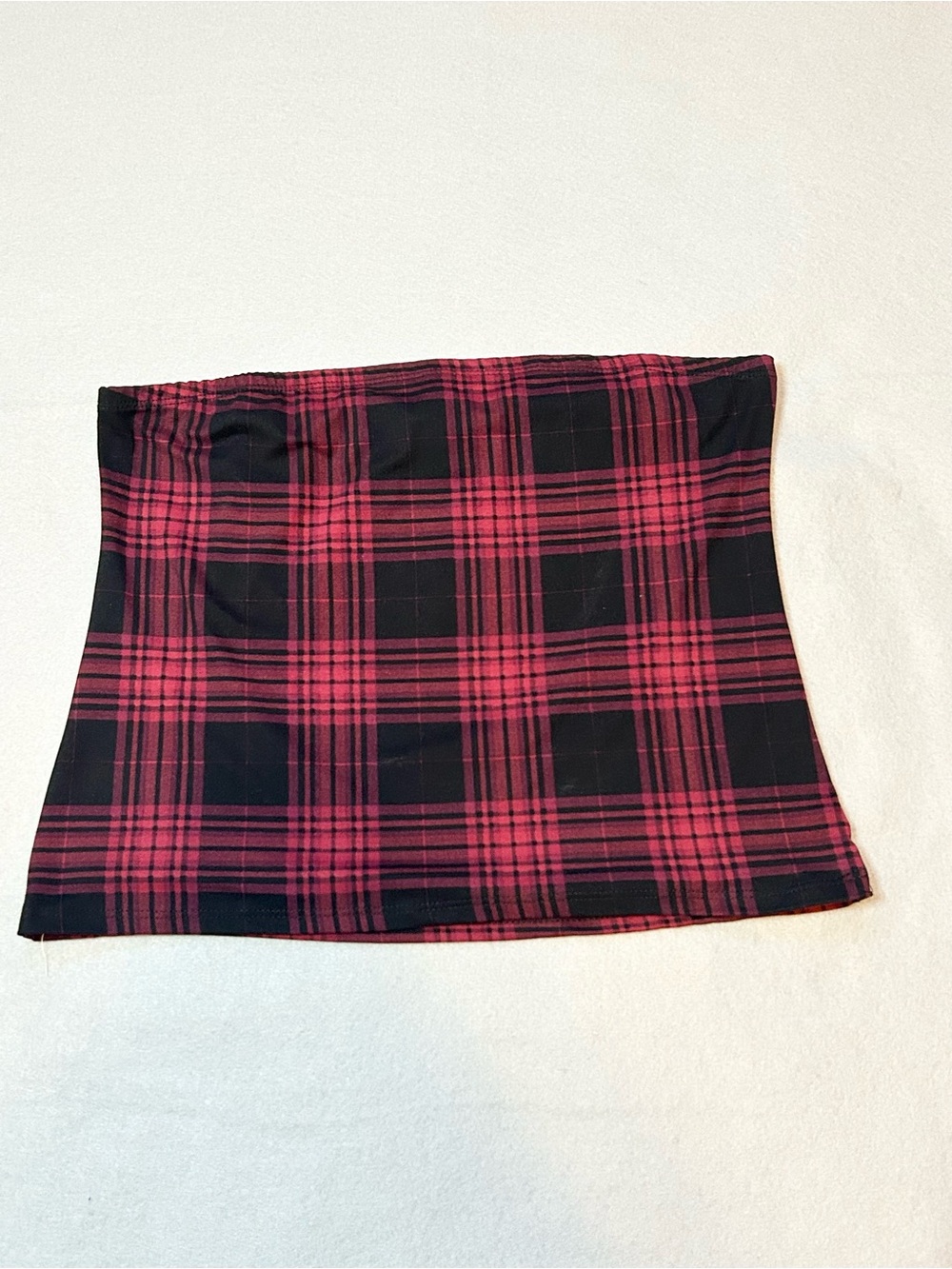 Rue21 Pink and Black Plaid Tube Top - Picture 1 of 3